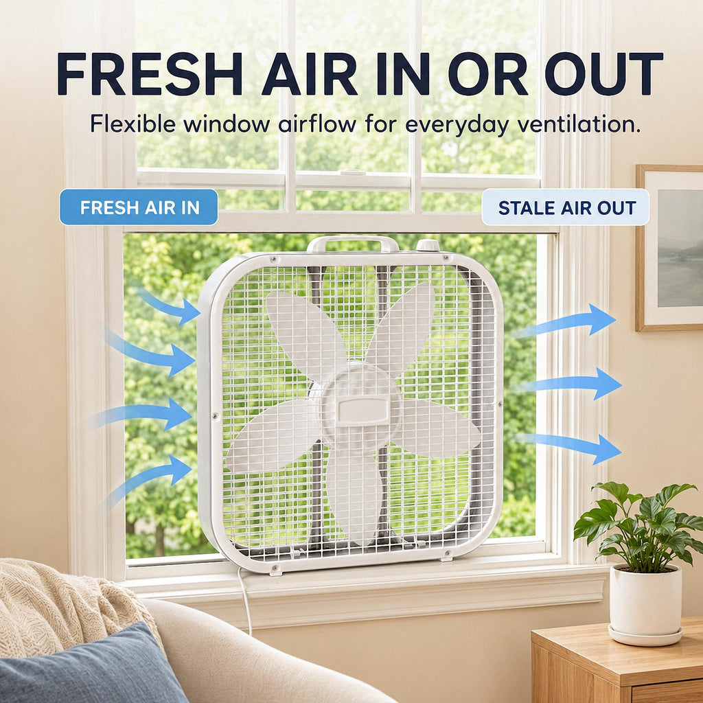 20 Inch 3-Speed White Box Fan X34701