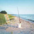 Set of 2 Webbed Folding Beach Chairs Yellow & Green S39423