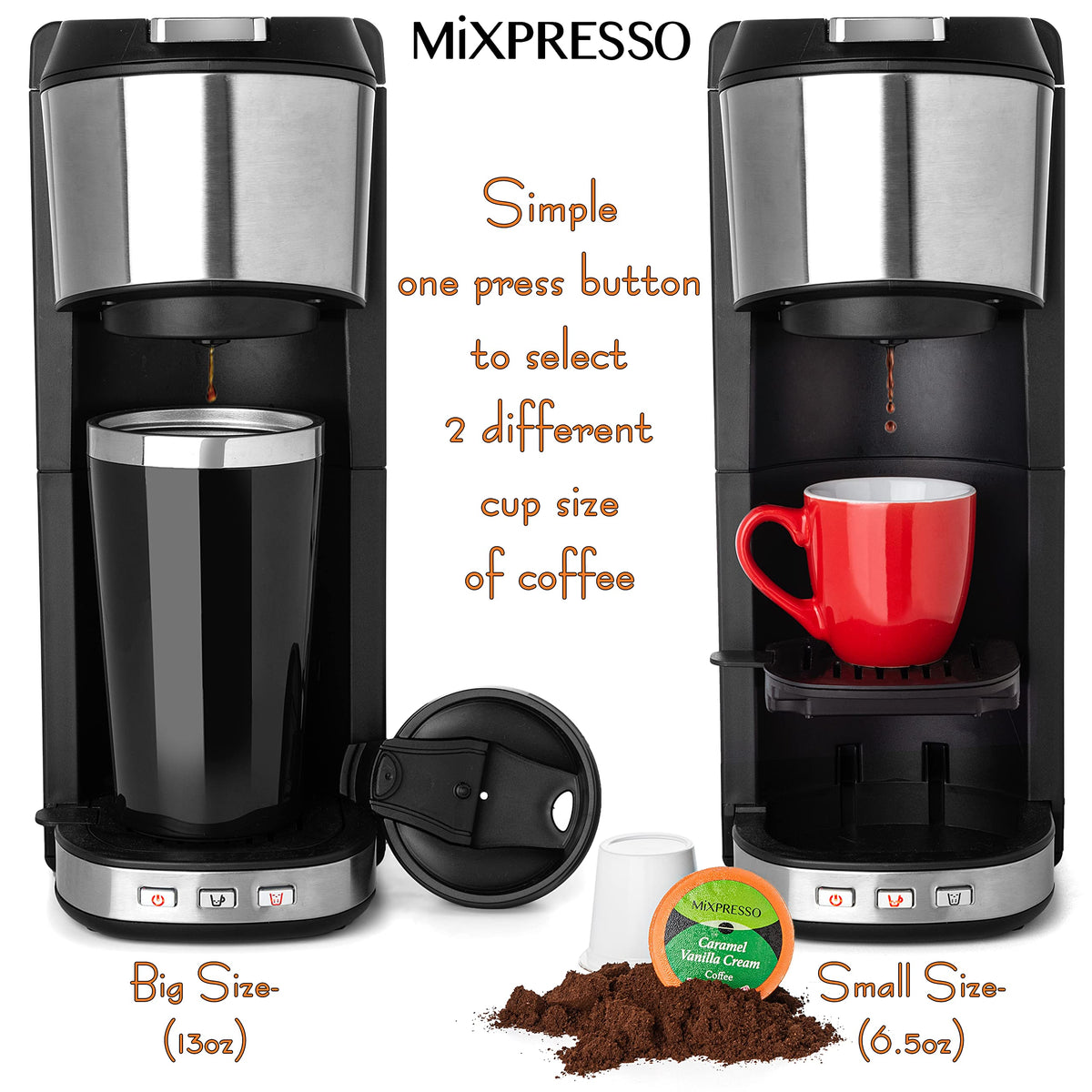 Single Serve Coffee Maker with 14oz Travel Mug C930