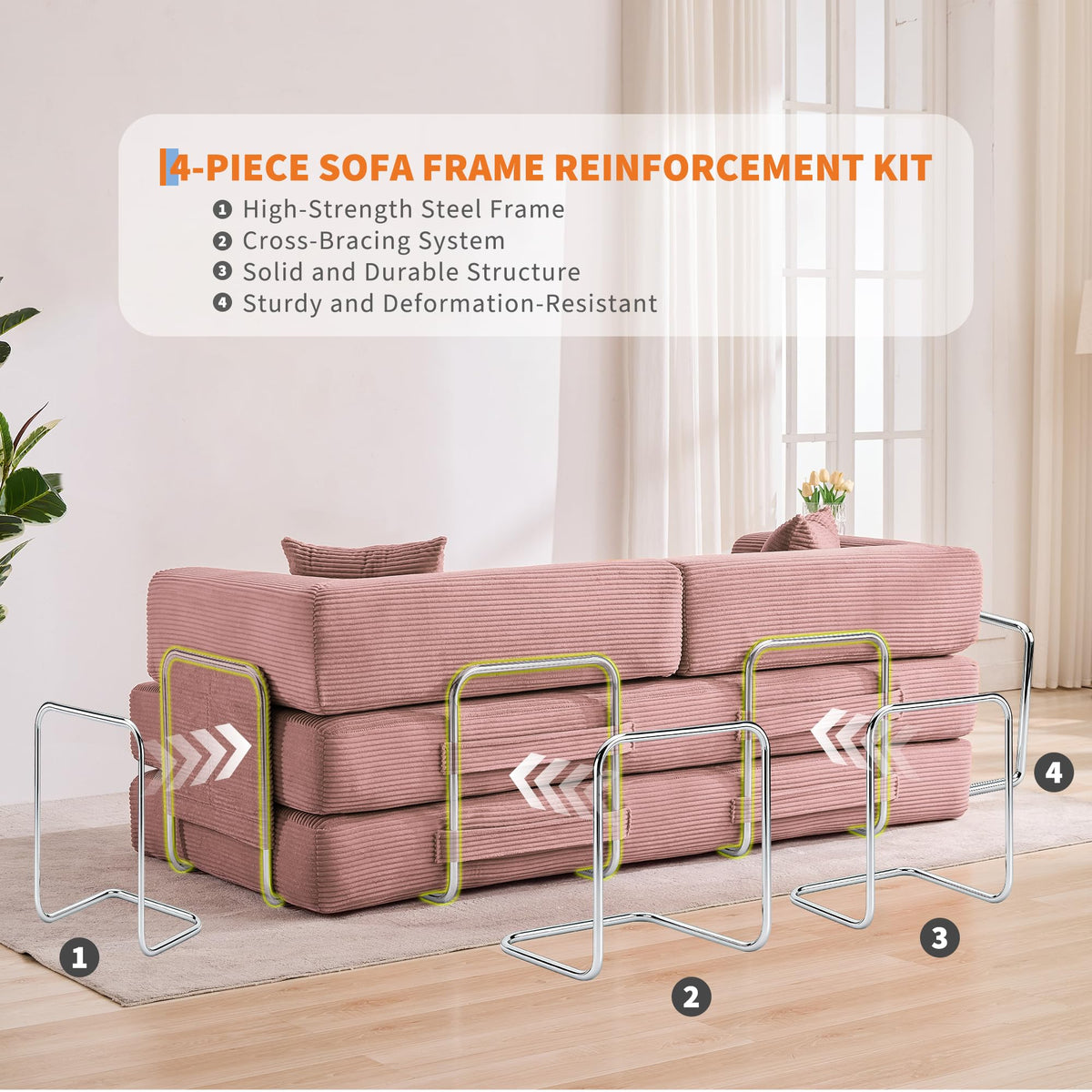 5-in-1 Convertible Sleeper Sofa Bed Z248464