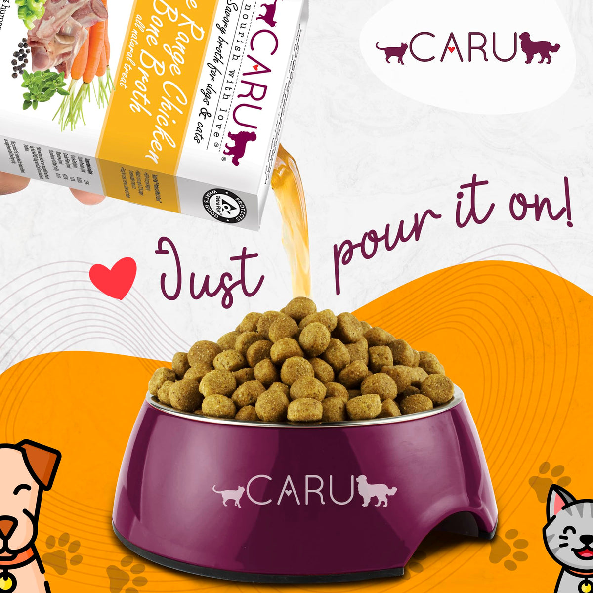 Free Range Chicken Bone Broth for Dogs and Cats 1.1 Lbs F2131