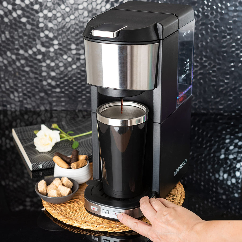 Single Serve Coffee Maker with 14oz Travel Mug C930