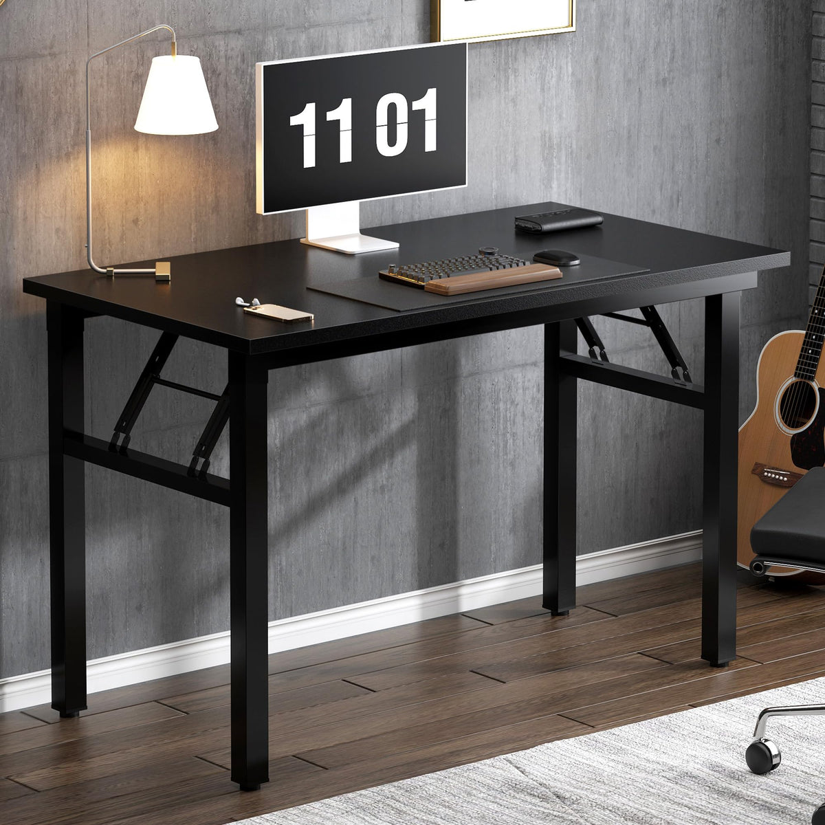 39.4 Inch Black Folding Computer Desk I5526