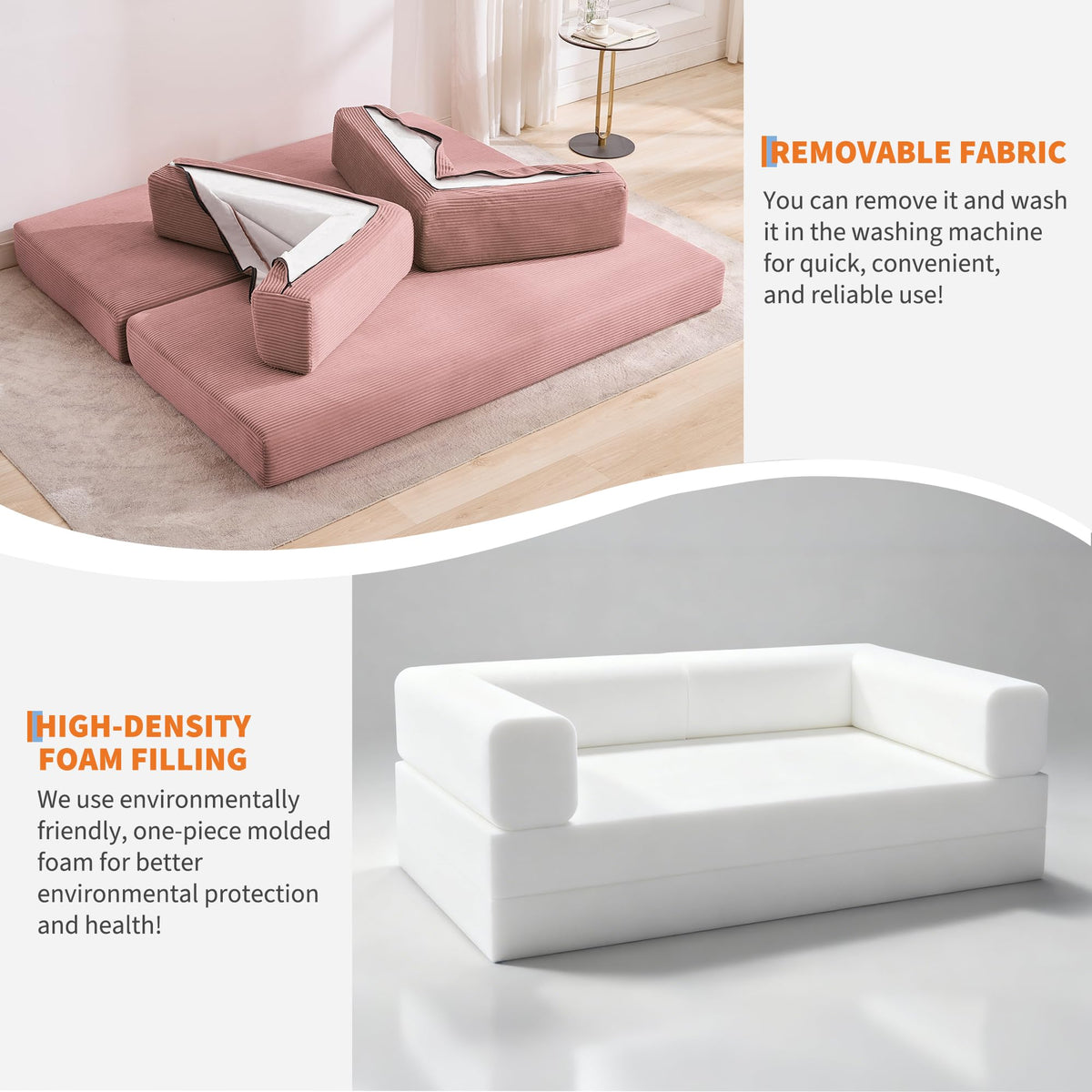 5-in-1 Convertible Sleeper Sofa Bed Z248464