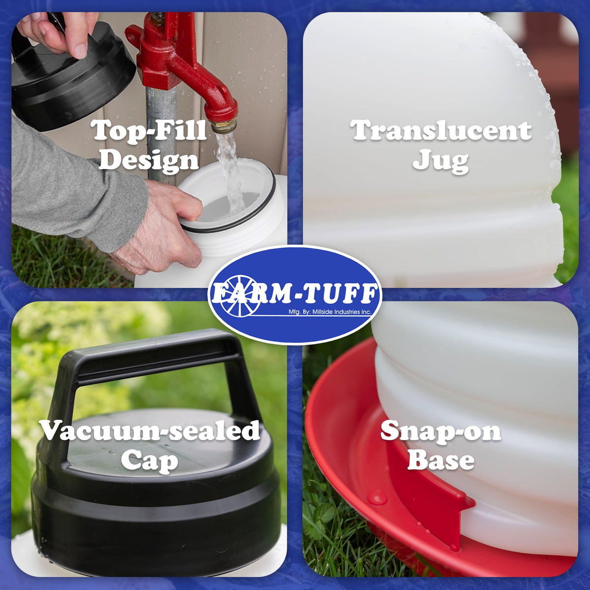 3 Gallon BPA-Free Plastic Hanging Chicken Waterer O5280
