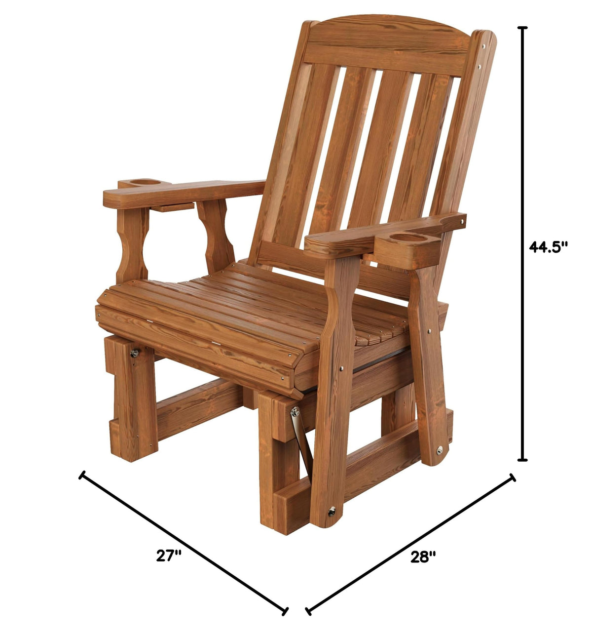 Heavy Duty 600 Lb High Back Glider Chair with Cupholders W211760