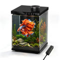 4 Gallon Ultra-Clear Glass Aquarium Kit with Auto Feeder C137137