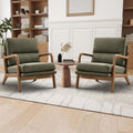 Mid Century Modern Linen Accent Chair Set of 2 M84741