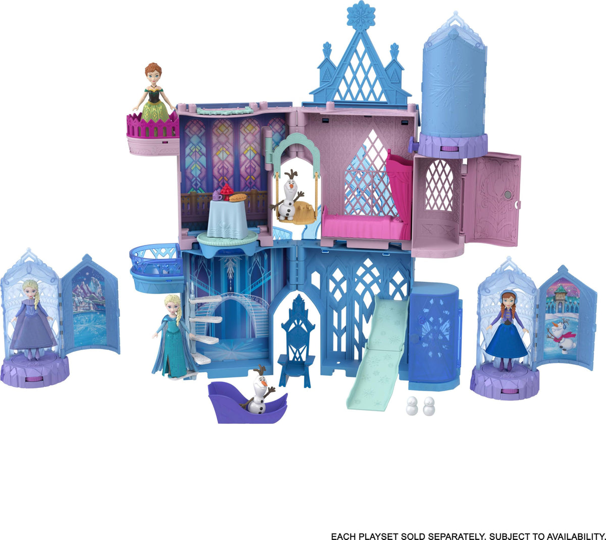 Small Dolls & Mini Castle Playsets with Spinning Doll Reveal M648