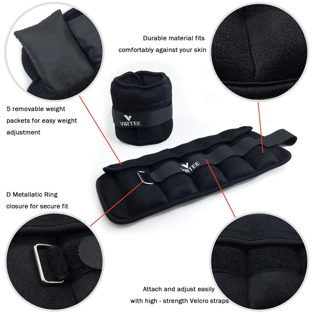 Adjustable Ankle Weights 1-3 Lbs Pair G3777
