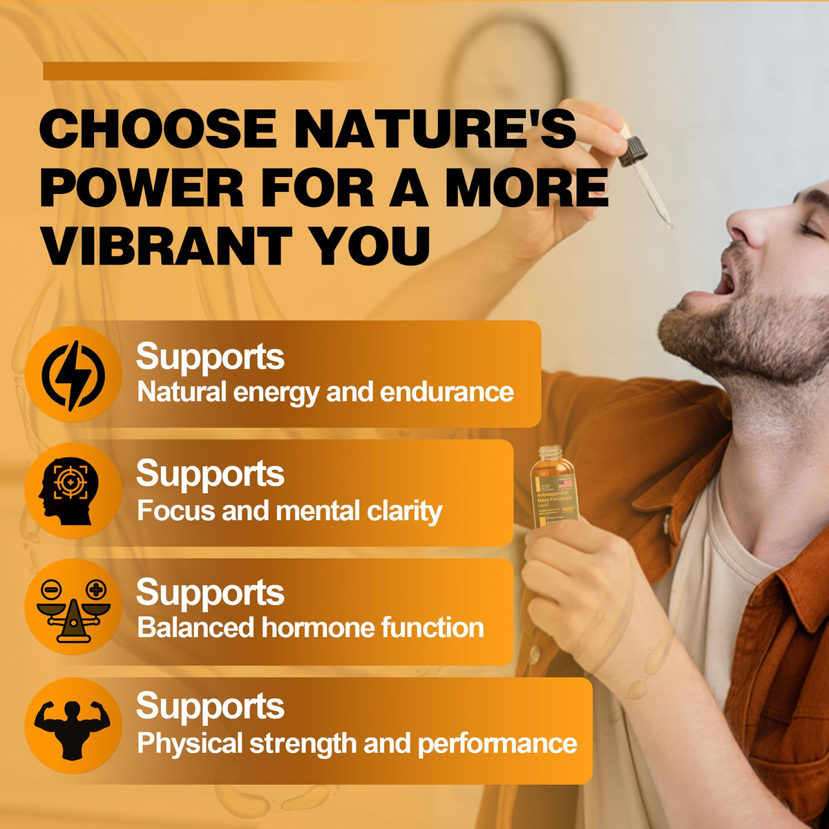 Maca Root Liquid Drops with Ashwagandha and Fenugreek U36723