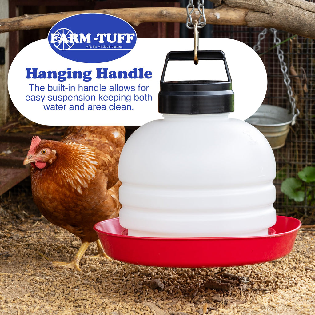 3 Gallon BPA-Free Plastic Hanging Chicken Waterer O5280