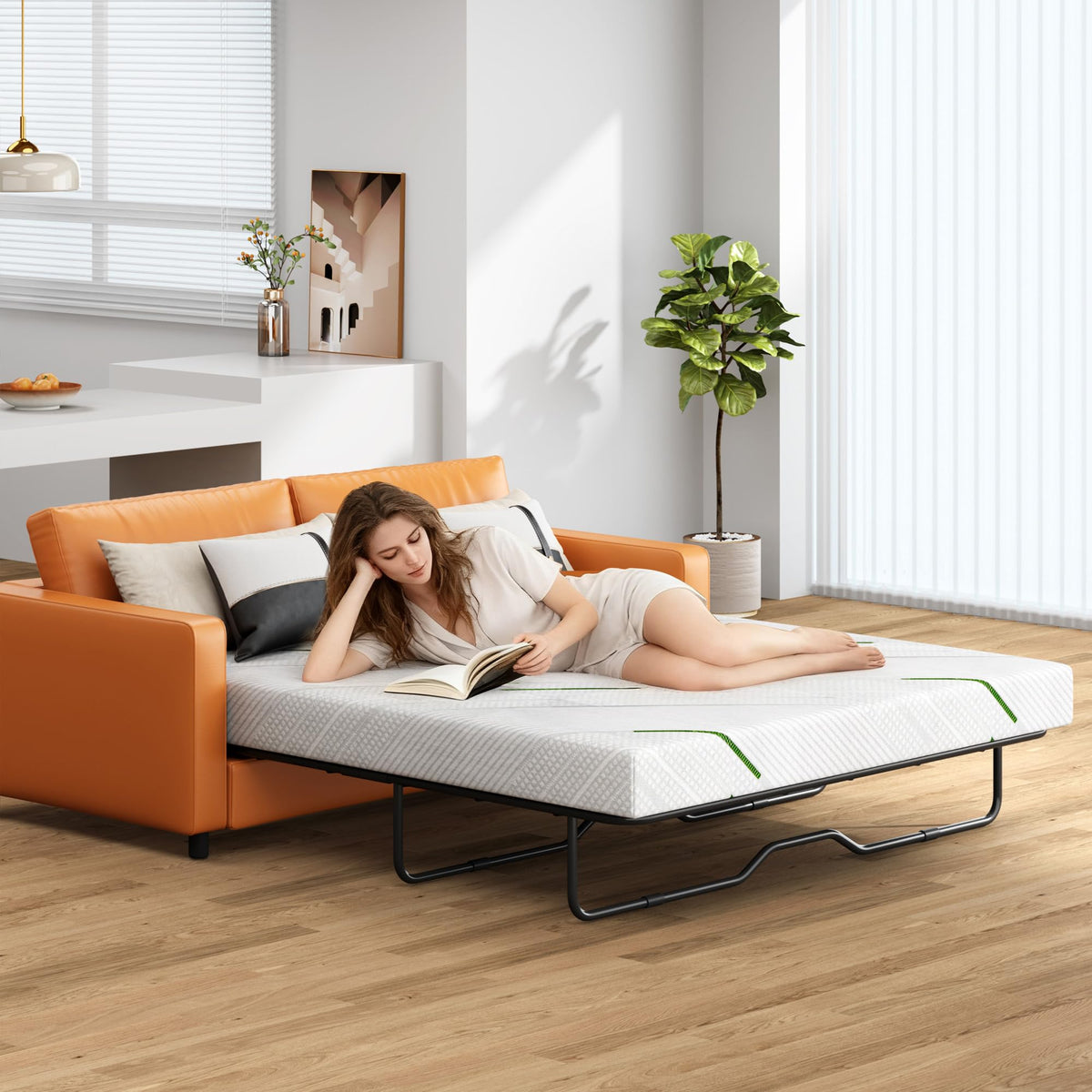 White Queen Sofa Bed Mattress Replacement H5785