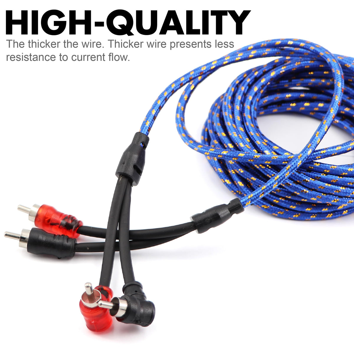0 Gauge Pure OFC Amplifier Wiring Kit with Fuse Holder & RCA O4612