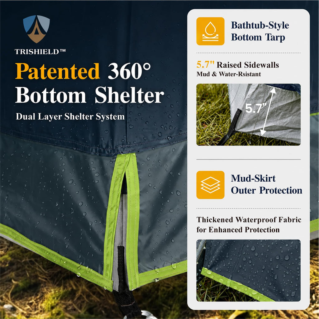 12 Person 3 Room Camping Tent with Rainfly I991
