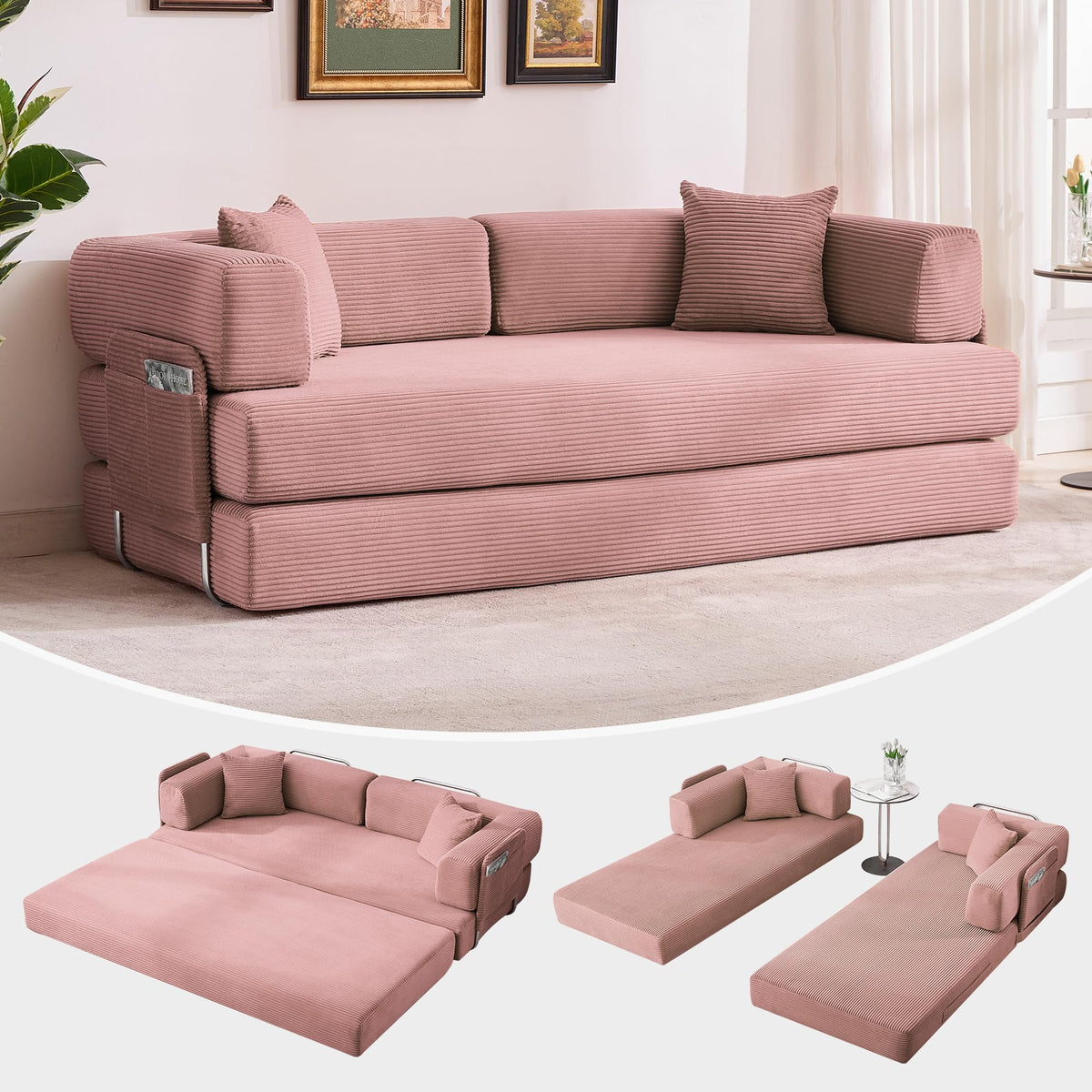 5-in-1 Convertible Sleeper Sofa Bed Z248464