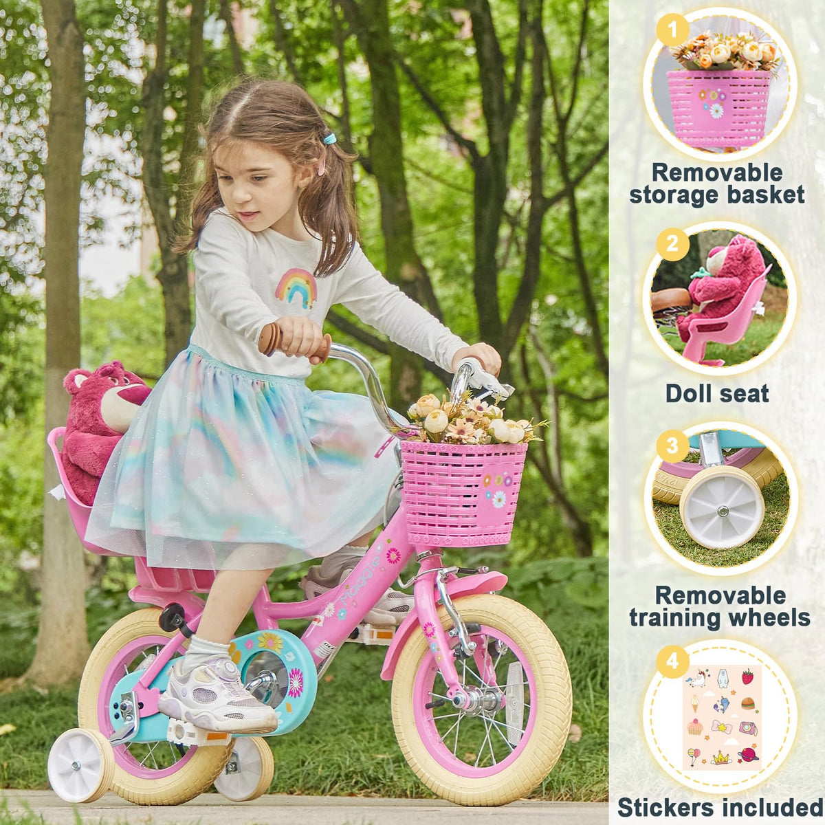 12-20 Inch Kids Bike with Training Wheels Z73147