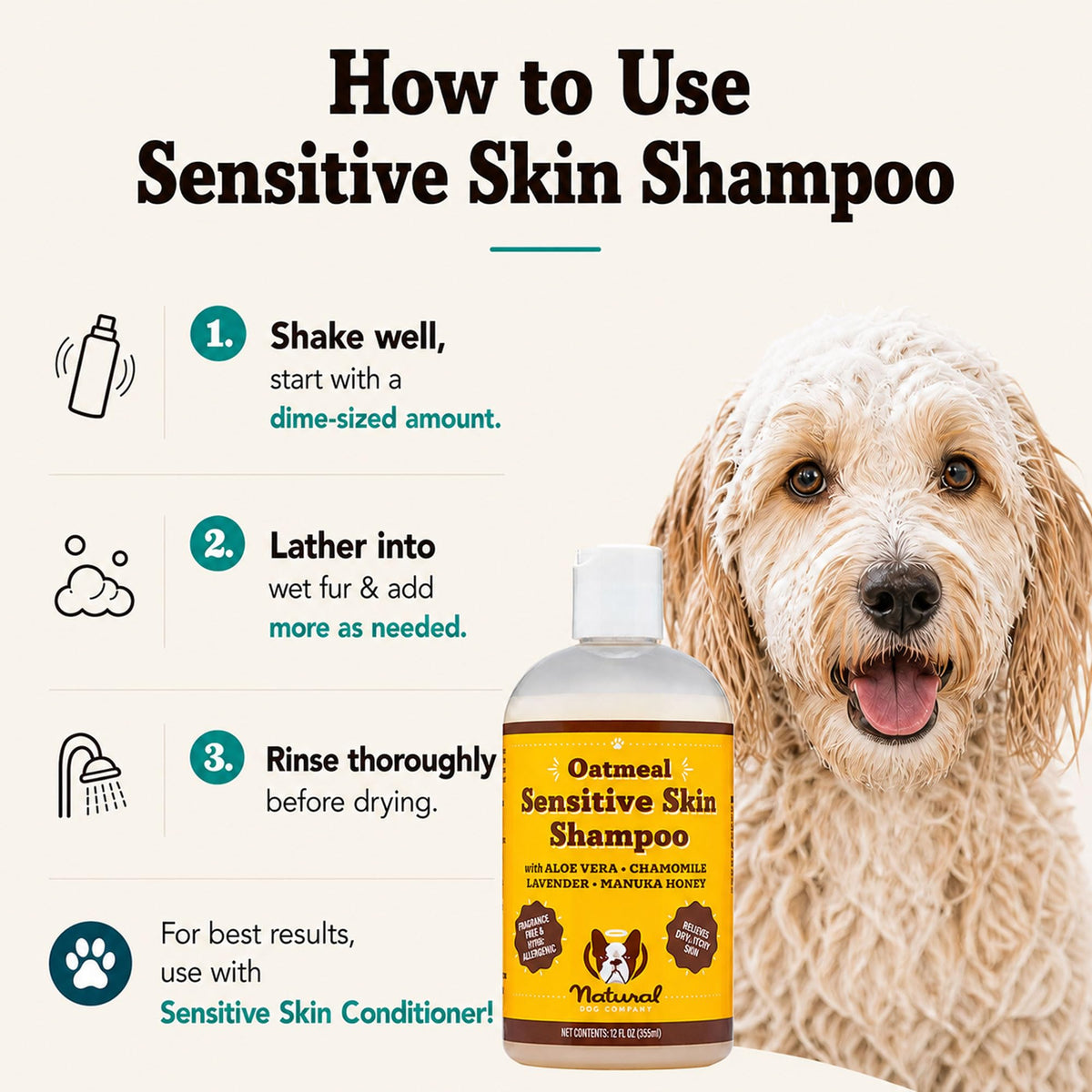 Sensitive Skin Dog Shampoo 12 oz R36311