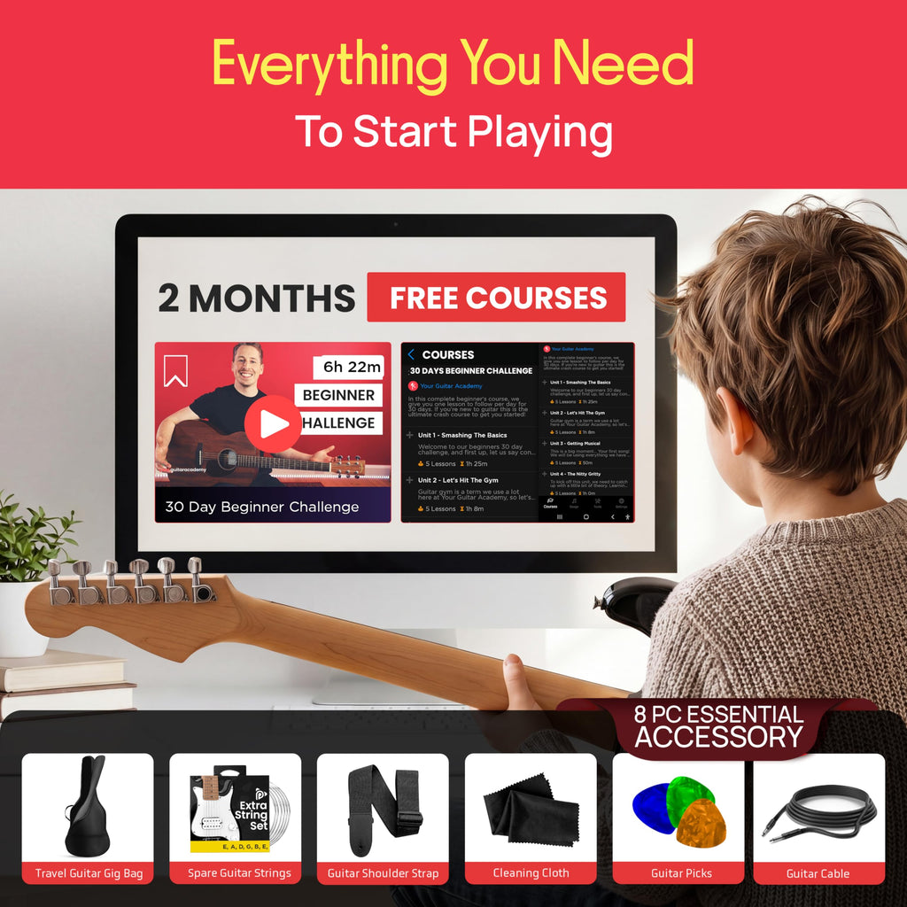 Kids Electric Guitar Starter Kit with Amplifier B94380