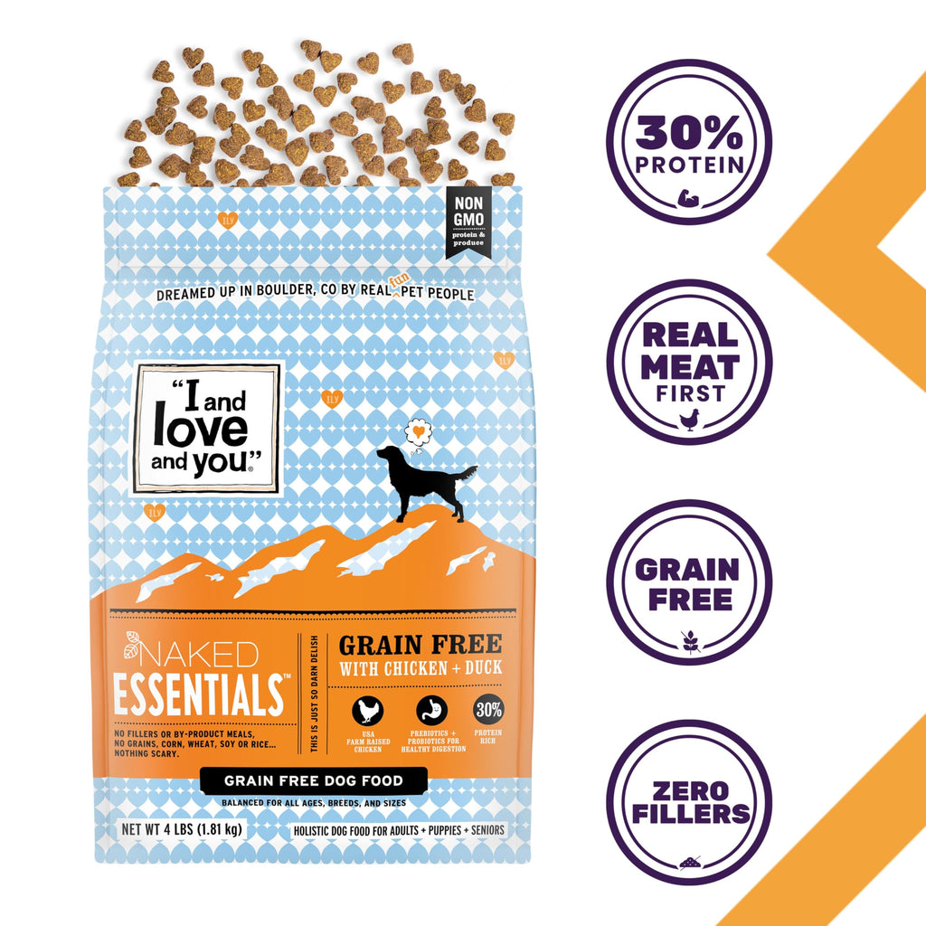 Chicken Duck Dry Dog Food 4lb Bag P88450