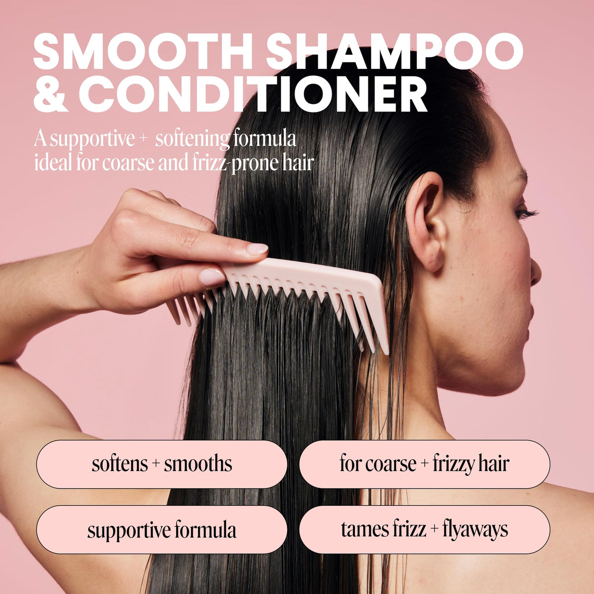 Smooth Shampoo + Conditioner Set 2 Count 27 oz Coconut Oil Shea Butter Y54954