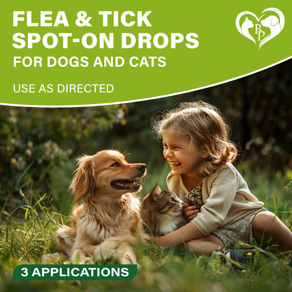 Flea & Tick Spot-On Drops for Dogs and Cats 3 Supply Pack L173