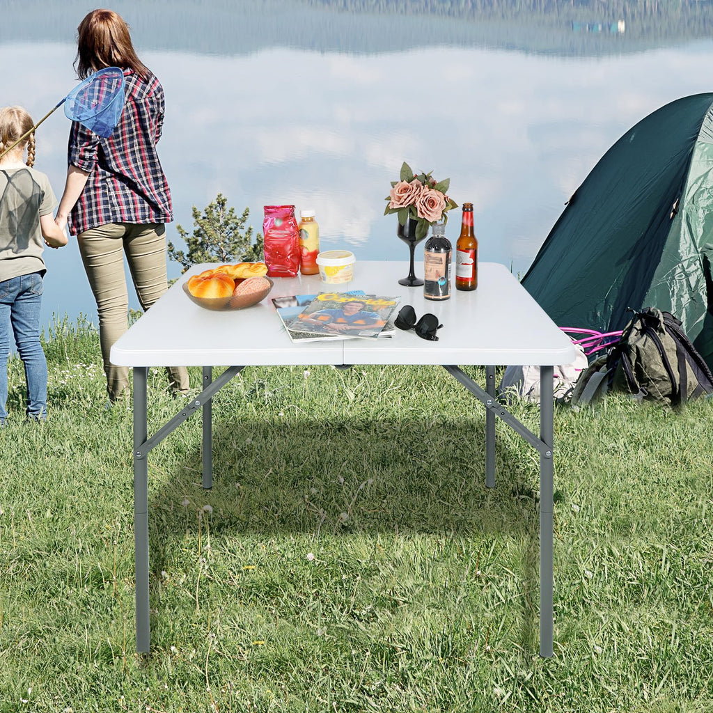 White Square Folding Card Table Y107