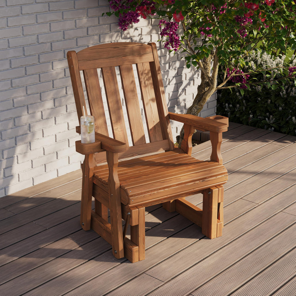 Heavy Duty 600 Lb High Back Glider Chair with Cupholders W211760