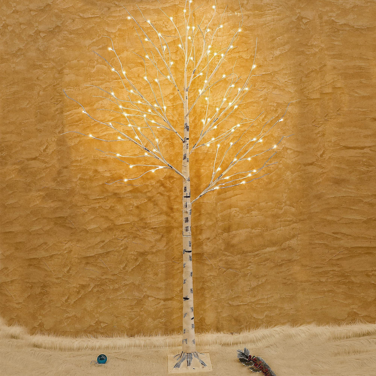 Lighted Birch Tree 6.1 Feet 96 LED V9585