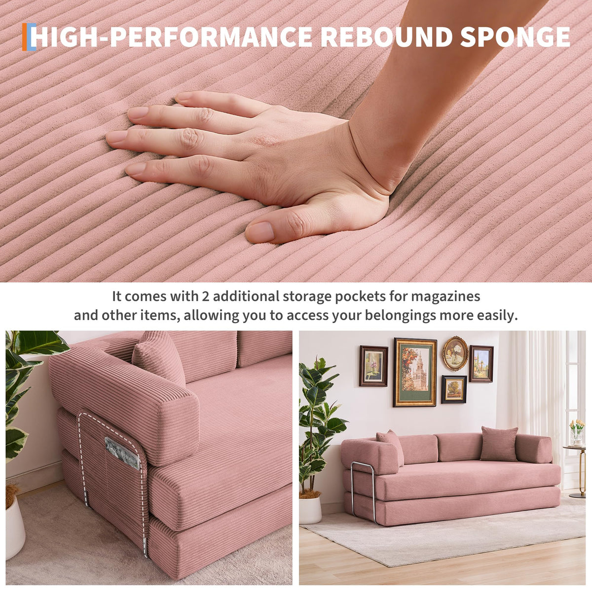 5-in-1 Convertible Sleeper Sofa Bed Z248464